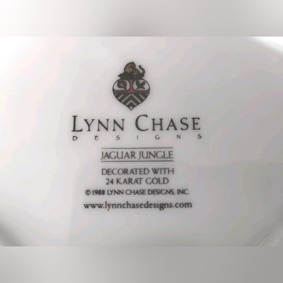 Lynn Chase JAGUAR JUNGLE Trinket Dish Bird Black Gold Catchall Exotic Chic - Picture 6 of 9